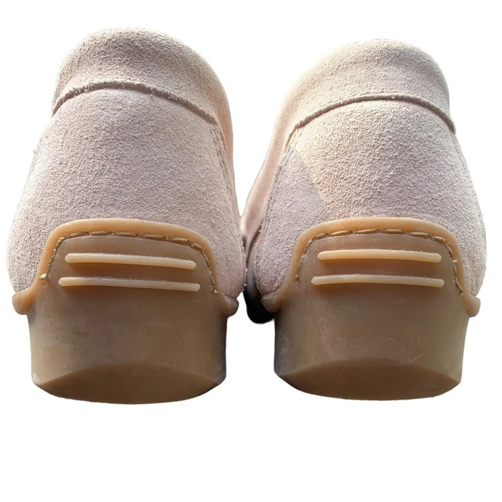 PIERRO MASETTI Kiowa Blush Pink Suede Moc Driving Loafers Shoes 39 US 8-8.5